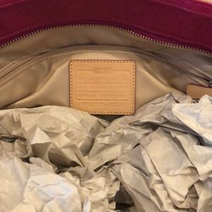 Coach poppy patent fuschia tote